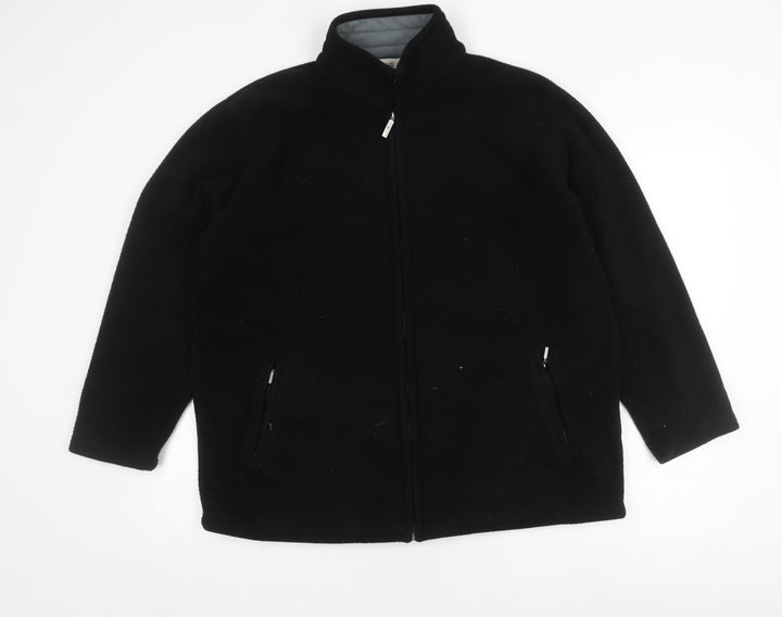 Bonmarché Unisex Adults Black Fleece Zip Jacket L