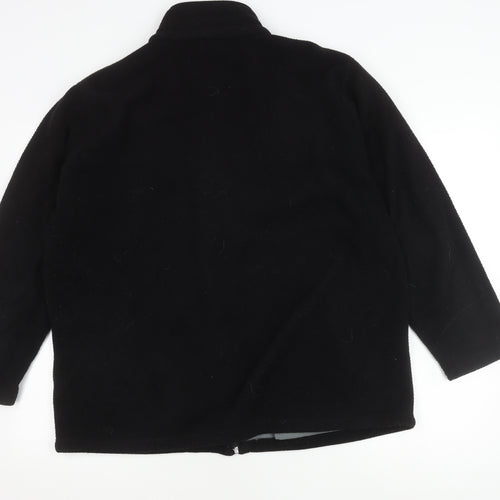 Bonmarché Unisex Adults Black Fleece Zip Jacket L