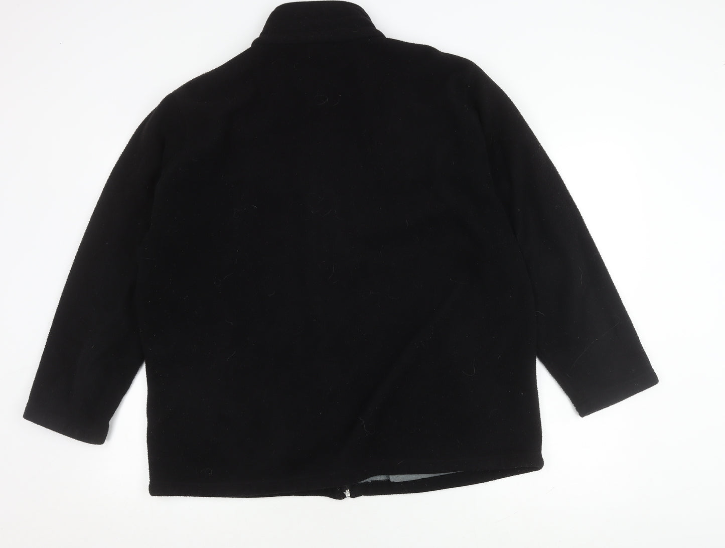 Bonmarché Unisex Adults Black Fleece Zip Jacket L
