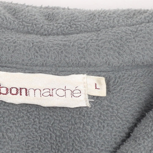 Bonmarché Unisex Adults Black Fleece Zip Jacket L