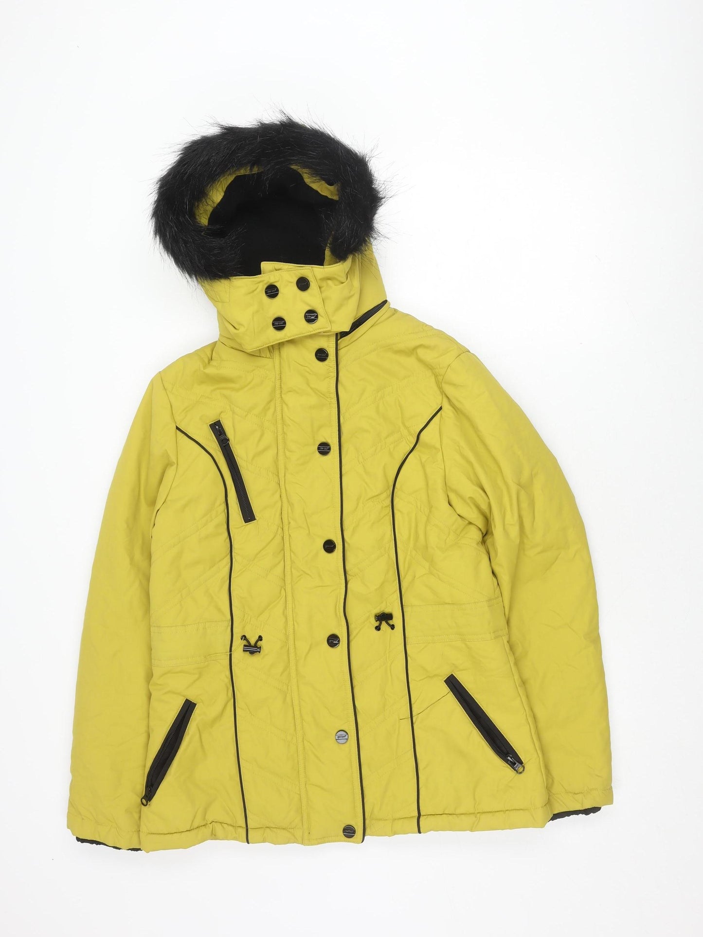 Marks and Spencer Women's Yellow Puffer Jacket S