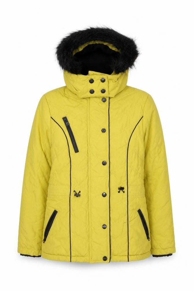 Front view of Marks & Spencer Women's Yellow Puffer Jacket S