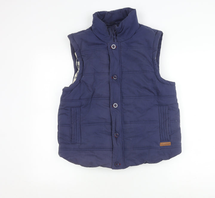 Urban Beach Men's Blue Puffer Waistcoat Size M - Casual