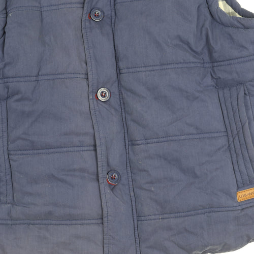 Urban Beach Men's Blue Puffer Waistcoat Size M - Casual