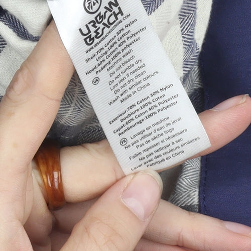 Urban Beach Men's Blue Puffer Waistcoat Size M - Casual
