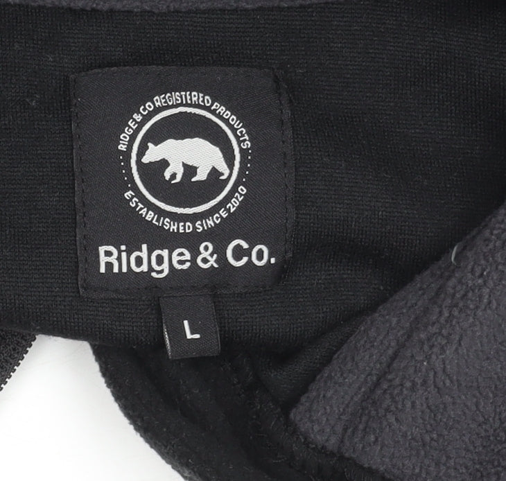 Ridge & Co. Men's Black Pullover Sweatshirt, L, Fleece
