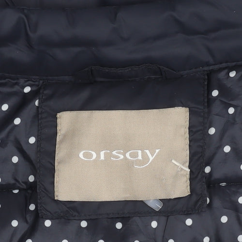 Orsay Women's Black Puffer Jacket Size 8, Chic Casual Layer