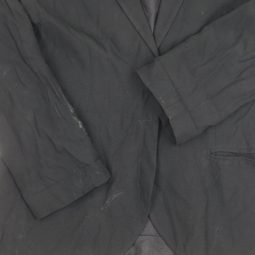 Topshop Black Petite Blazer Women’s UK 10 Casual Style
