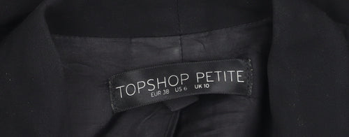 Topshop Black Petite Blazer Women’s UK 10 Casual Style