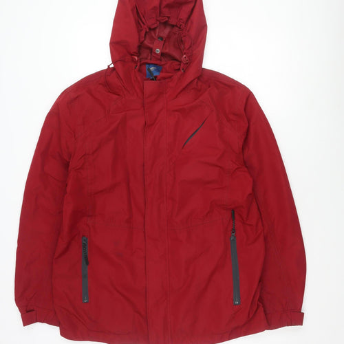Cotton Traders Men's Red Hooded Jacket M