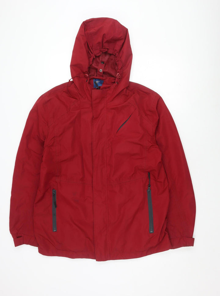 Cotton Traders Men's Red Hooded Jacket M