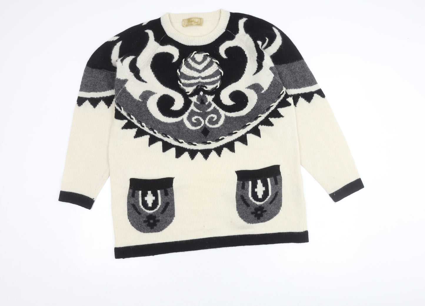 Frank Saut Women's Ivory Pullover Jumper One Size