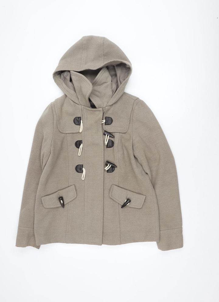 Next Women's Beige Duffle Coat Size 10 Casual
