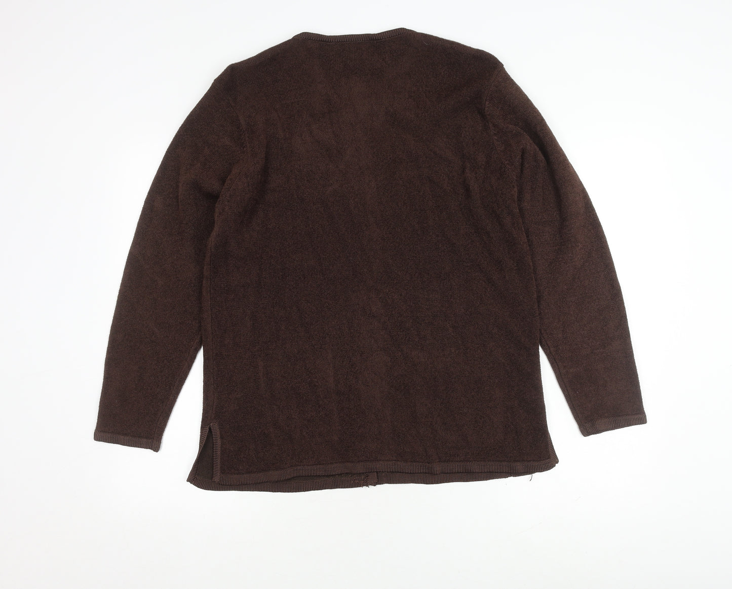 Avant Garde Women's Brown Cardigan M Beaded Accent