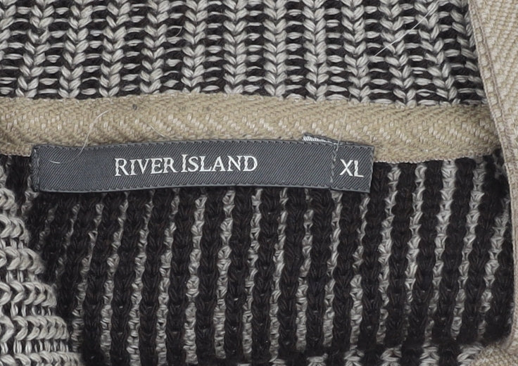 River Island Men's Beige XL Pullover Jumper