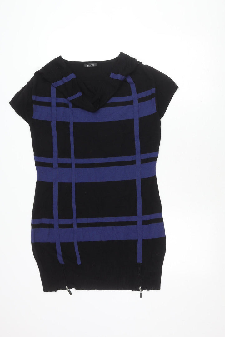 Monari Women's Black Striped Dress, Size 14