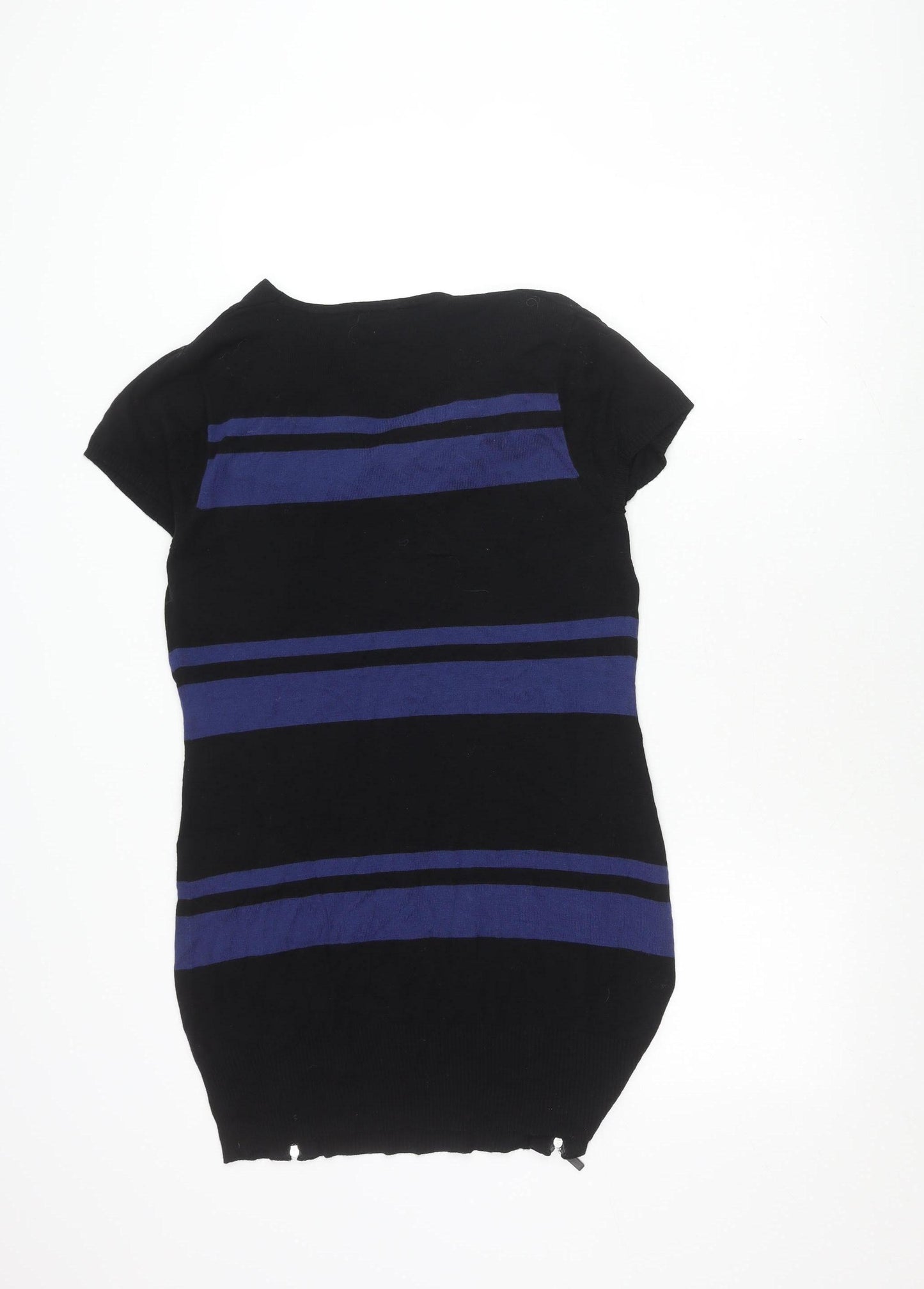 Monari Women's Black Striped Dress, Size 14