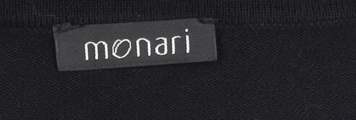 Monari Women's Black Striped Dress, Size 14