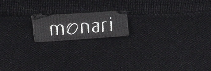 Monari Women's Black Striped Dress, Size 14