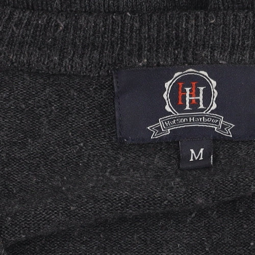 Hutson Harbour Men's Grey V-Neck Pullover Jumper M