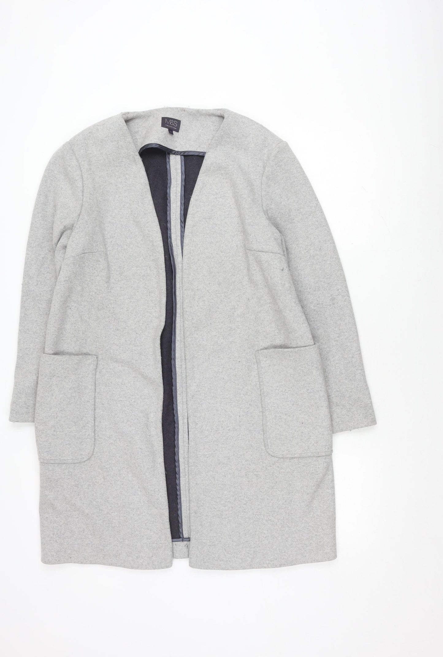 Marks and Spencer Women's Grey Mid-Length Coat M