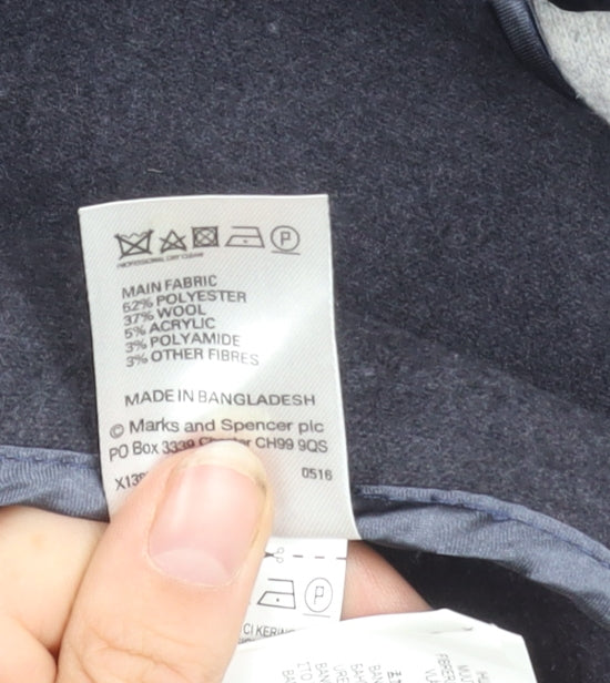 Marks and Spencer Women's Grey Mid-Length Coat M