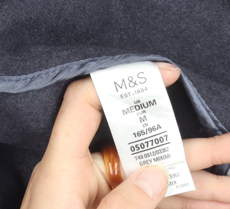 Marks and Spencer Women's Grey Mid-Length Coat M
