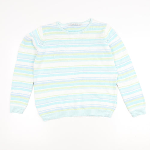 EWM Women's Multicoloured Striped Jumper S