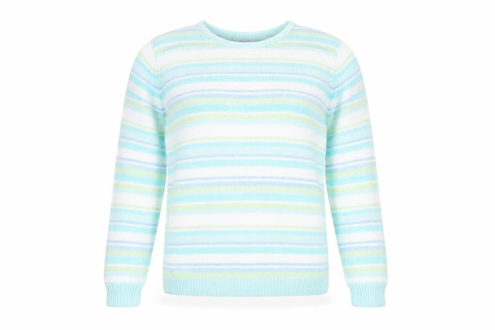 EWM Women's Multicoloured Striped Jumper S