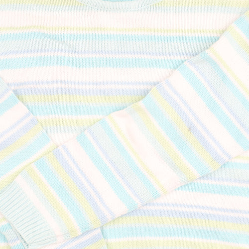 EWM Women's Multicoloured Striped Jumper S