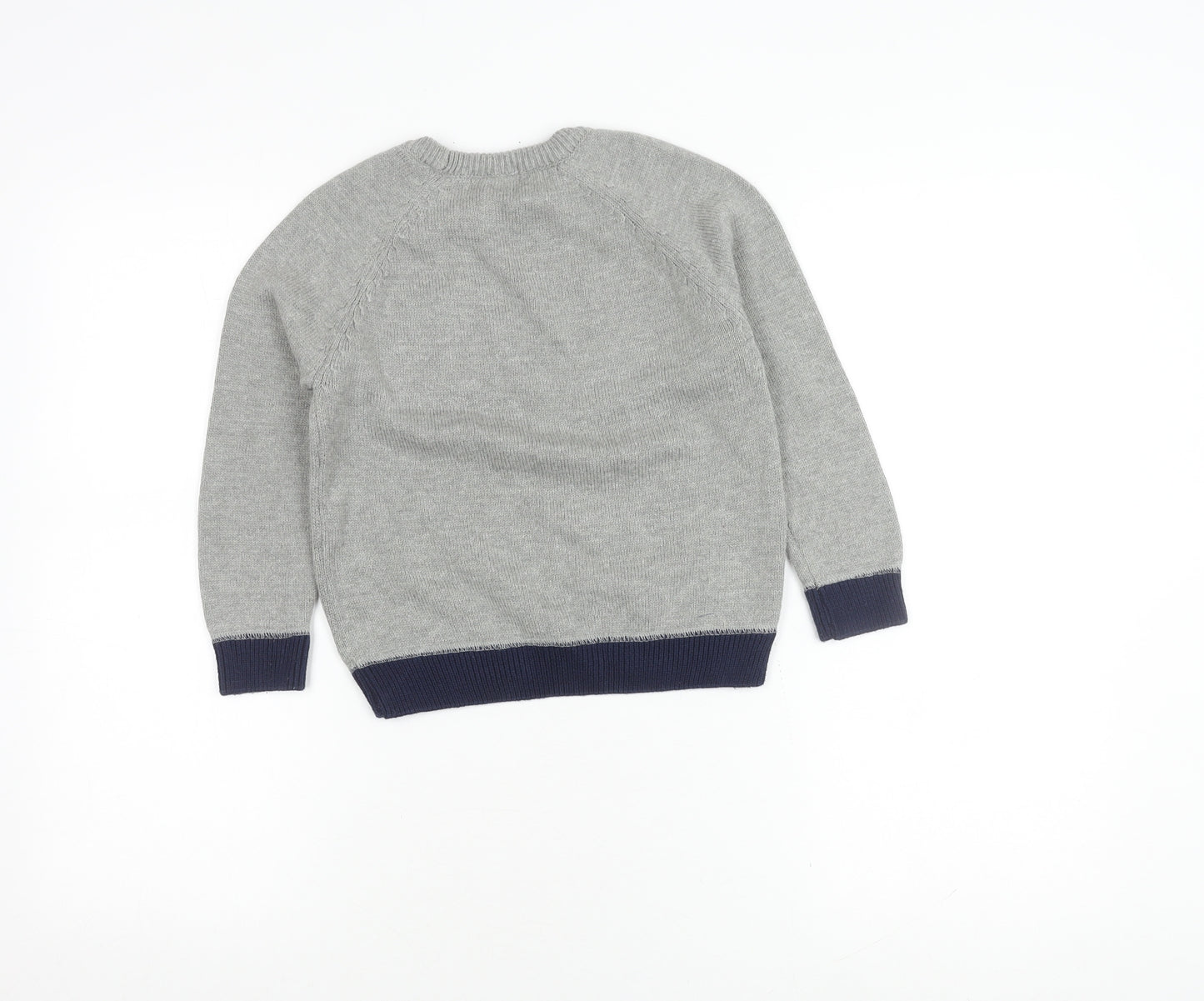 Koton Kids Boys Grey Crew Neck Pullover Jumper Size 5-6