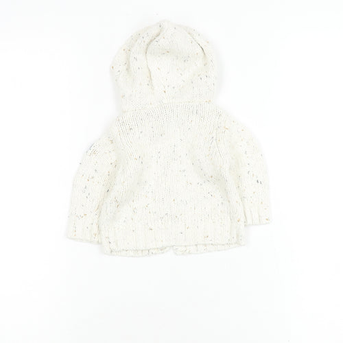 Jasper Conran Ivory Unisex Baby Cardigan 0-3 Months