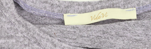 Vida Vi Women's Grey Pullover Jumper Size 10 Casual