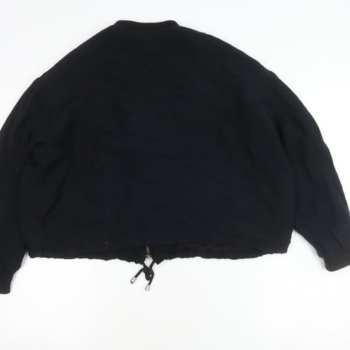 Topshop Women's Black Bomber Jacket UK 10