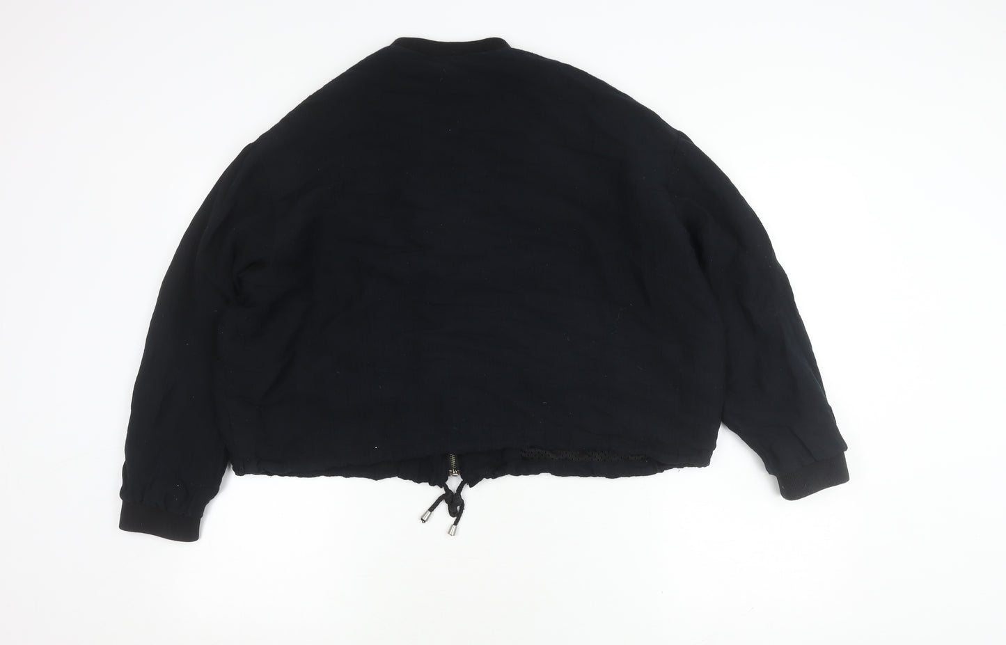 Topshop Women's Black Bomber Jacket UK 10