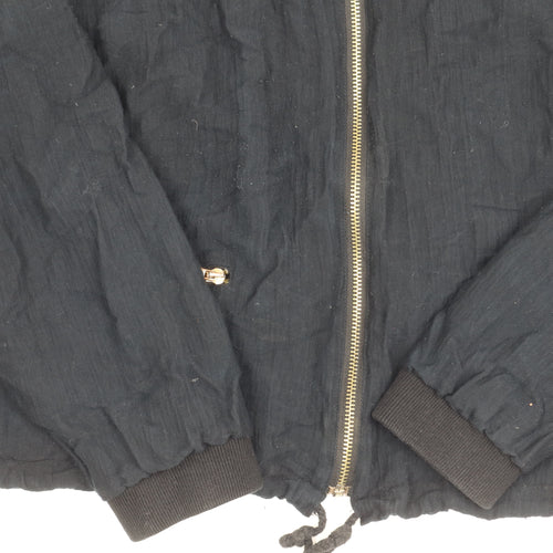 Topshop Women's Black Bomber Jacket UK 10