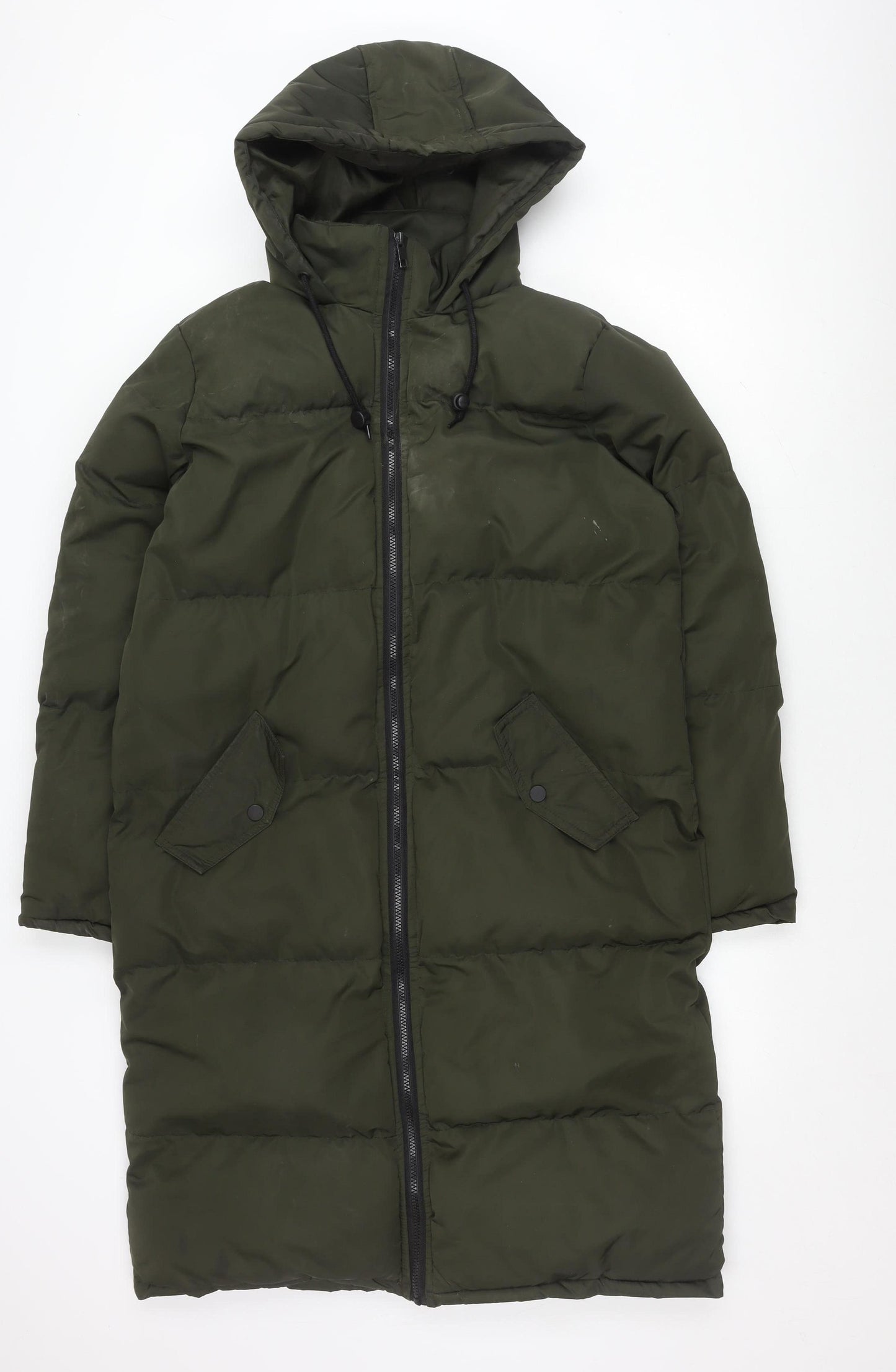Brave Soul Women's Green M Puffer Jacket Hooded