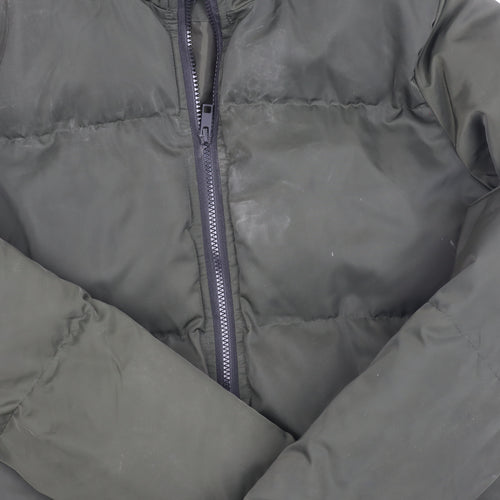 Brave Soul Women's Green M Puffer Jacket Hooded