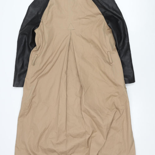 Zara Women Beige Long Trench Coat Size S