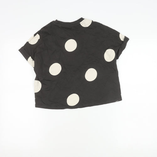 Next Girls Black Polka Dot T-Shirt, Size 8 Years