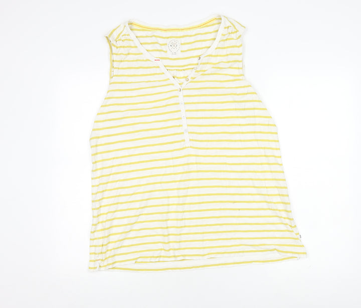 White Stuff Women's Striped V-Neck Tank Top