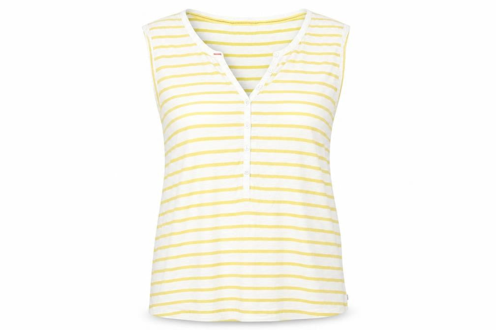 Front view of White Stuff Women's Striped V-Neck Tank Top