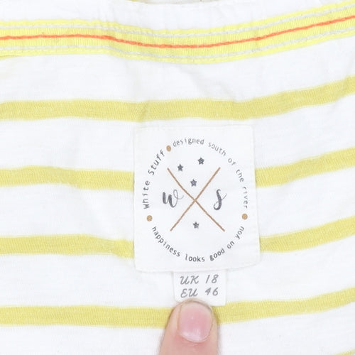 White Stuff Women's Striped V-Neck Tank Top