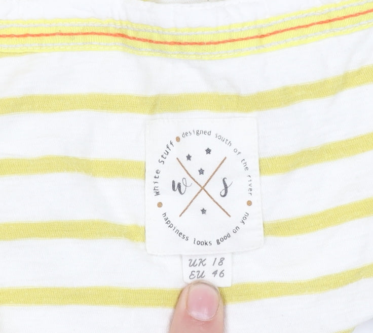 White Stuff Women's Striped V-Neck Tank Top