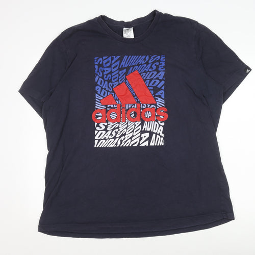 Adidas Men's Black 2XL Sports Graphic Tee