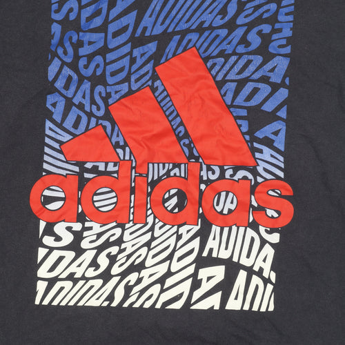 Adidas Men's Black 2XL Sports Graphic Tee