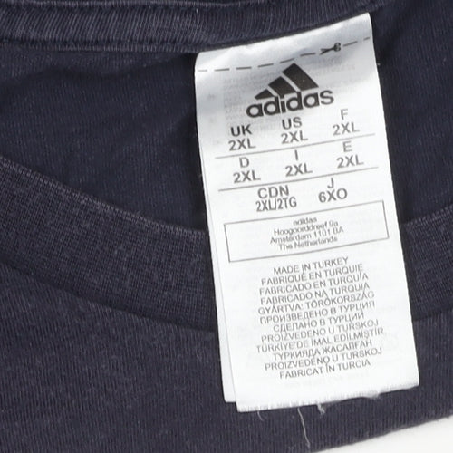 Adidas Men's Black 2XL Sports Graphic Tee