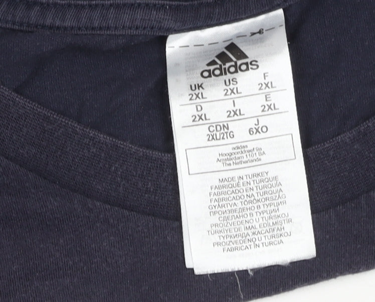 Adidas Men's Black 2XL Sports Graphic Tee