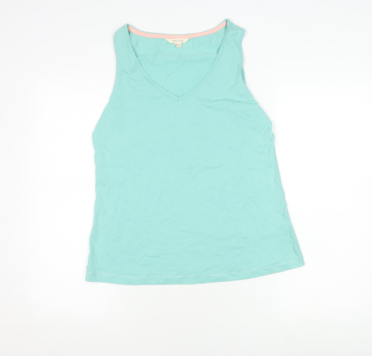 White Stuff Women's Blue Cotton Tank Top UK 12