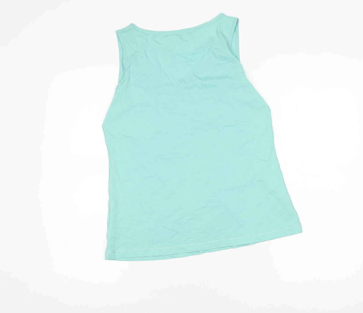 White Stuff Women's Blue Cotton Tank Top UK 12